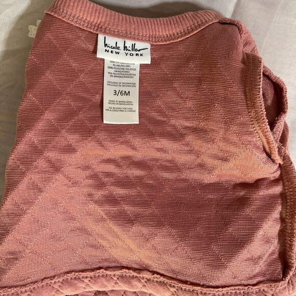 NICOLE Miller New York Size 3/6m Quilted Buttoned Jacket Shirt in Dusty Rose - Picture 2 of 5